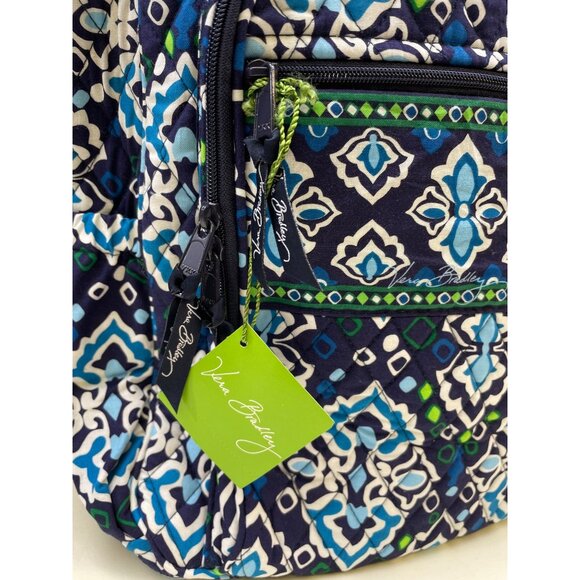 Vera Bradley Ink Blue Women\'s Floral Campus Backpack SKU 6098 main image 4